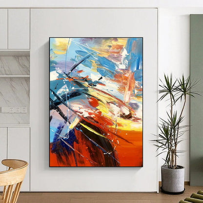 Colorful Splash Abstract Art for Living Room & Art Studio DLZ0496