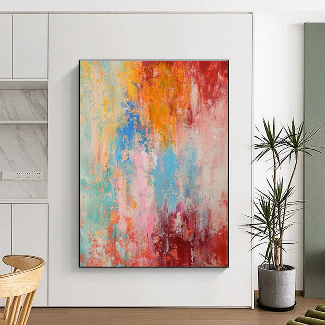 Colorful Abstract Art for Creative Café Communal Dining Walls DLZ0029