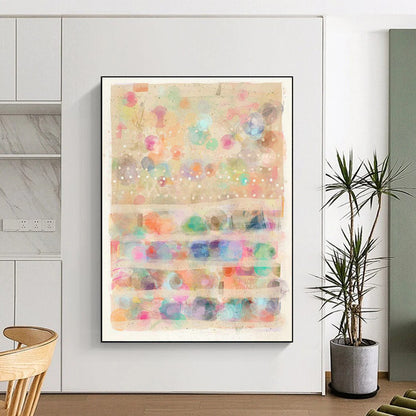 Colorful Polka Dot Art for Kids' Playroom Walls DLZ0104