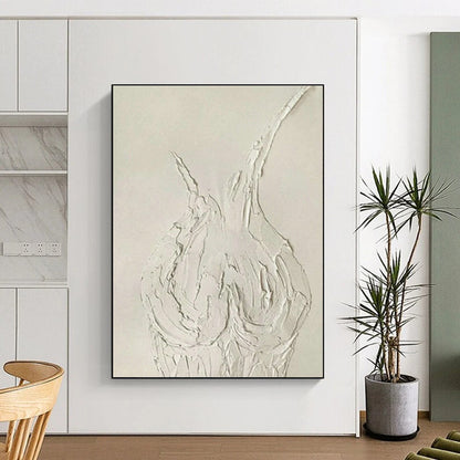 White Relief Human Form Art for Modern Art Gallery & Creative Studio Loft DLZ0997
