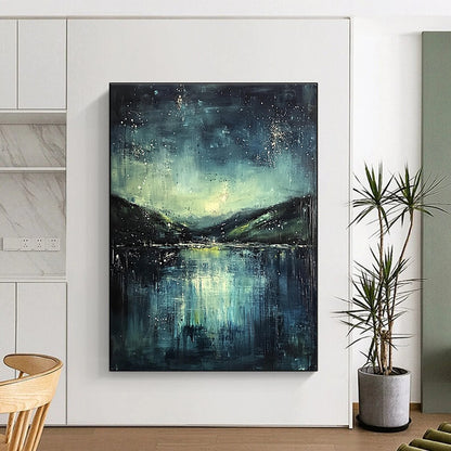 Starry Night Lake for Nature - Lover’s Living Room & Lakeside Cottage STSC294