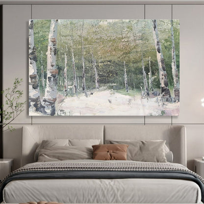 Textured Birch Trunks Art for Nature - Obsessed Study DLZ3013