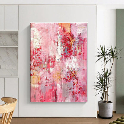 Pink Abstract Art for Bedroom & Entryway DLZ0314