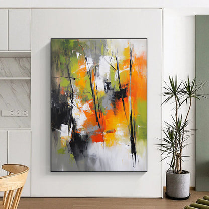 Colorful Abstract Forest Scene for Nature - Lover’s Home & Art - Filled Café STSC759