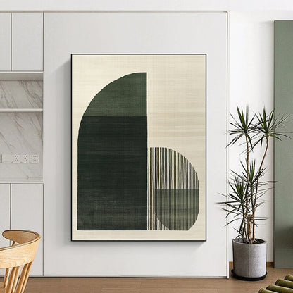 Green Geometric Shapes Art for Modern Office & Architectural Studio STSC1081