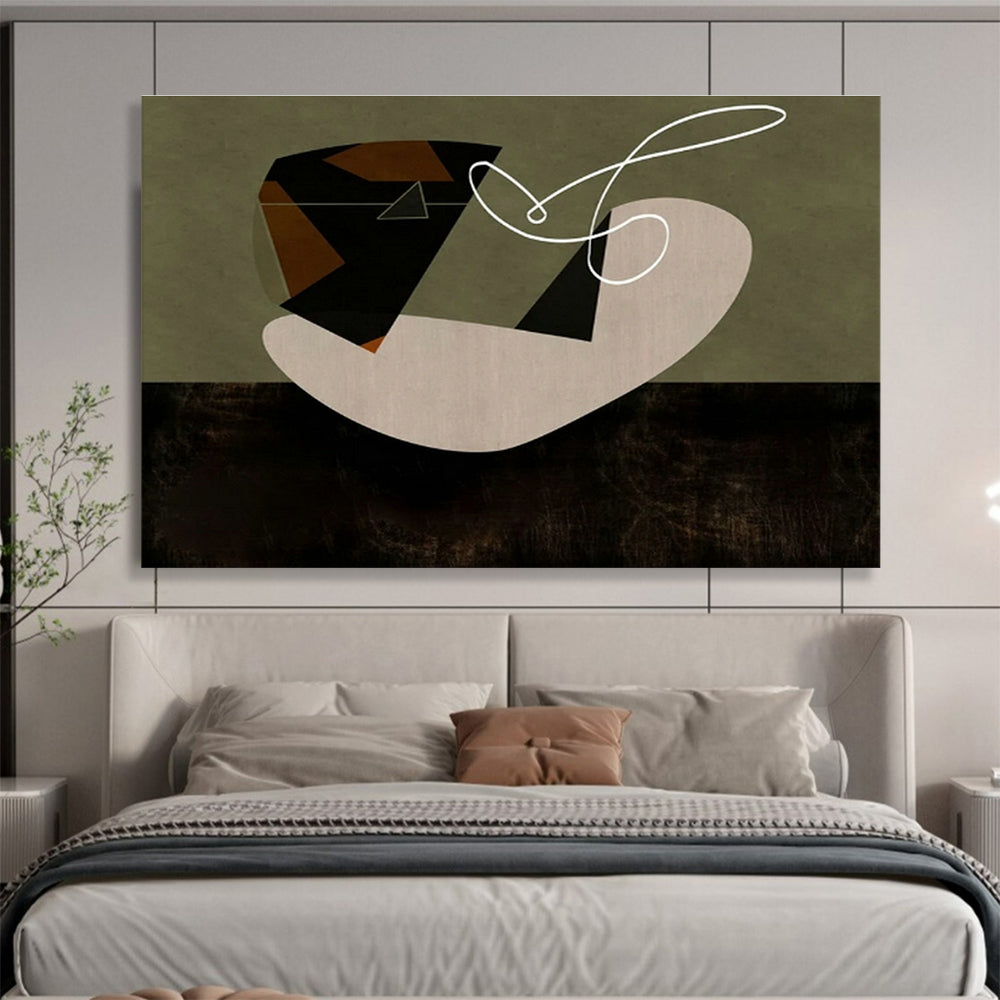 Geometric Line Abstract Art for Modern Office DLZ2746