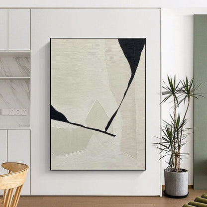 Black - White Geometric Abstract Art for Modern Office Meeting Rooms DLZ0240