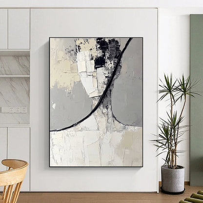 Abstract Figure in Grey for Art - Inspired Studio & Modern Home Library STSC383
