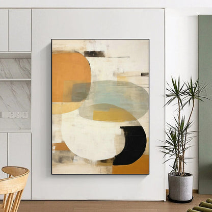 Mid - Century Modern Geometric Art for Office Lounge & Retro Home Den DLZ1632