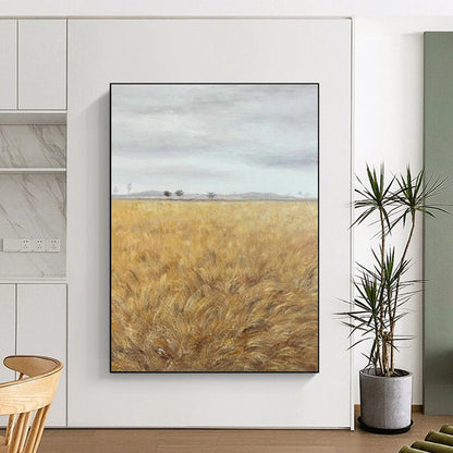 Golden Wheat Field Art for Farmhouse Kitchen & Harvest - Themed Restaurant DLZ2134