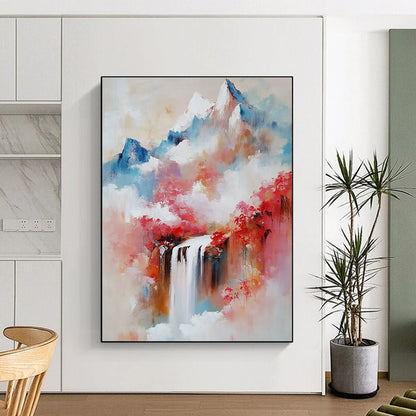 Colorful Mountain and Waterfall for Spa Retreat Lounge & Nature - Lover’s Bedroom STSC171