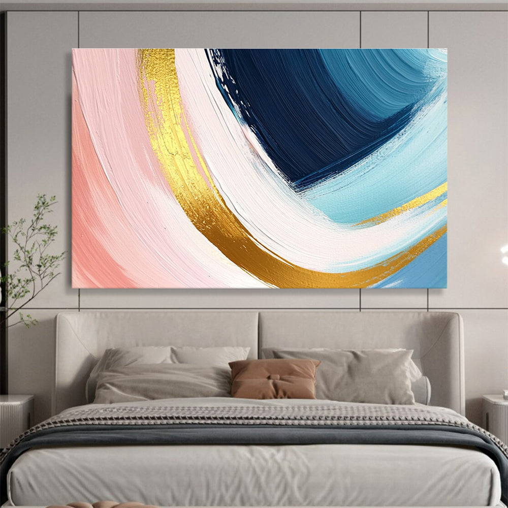 Soft Colorful Brushstrokes Art for Cozy Café & Bohemian - Style Home SC443