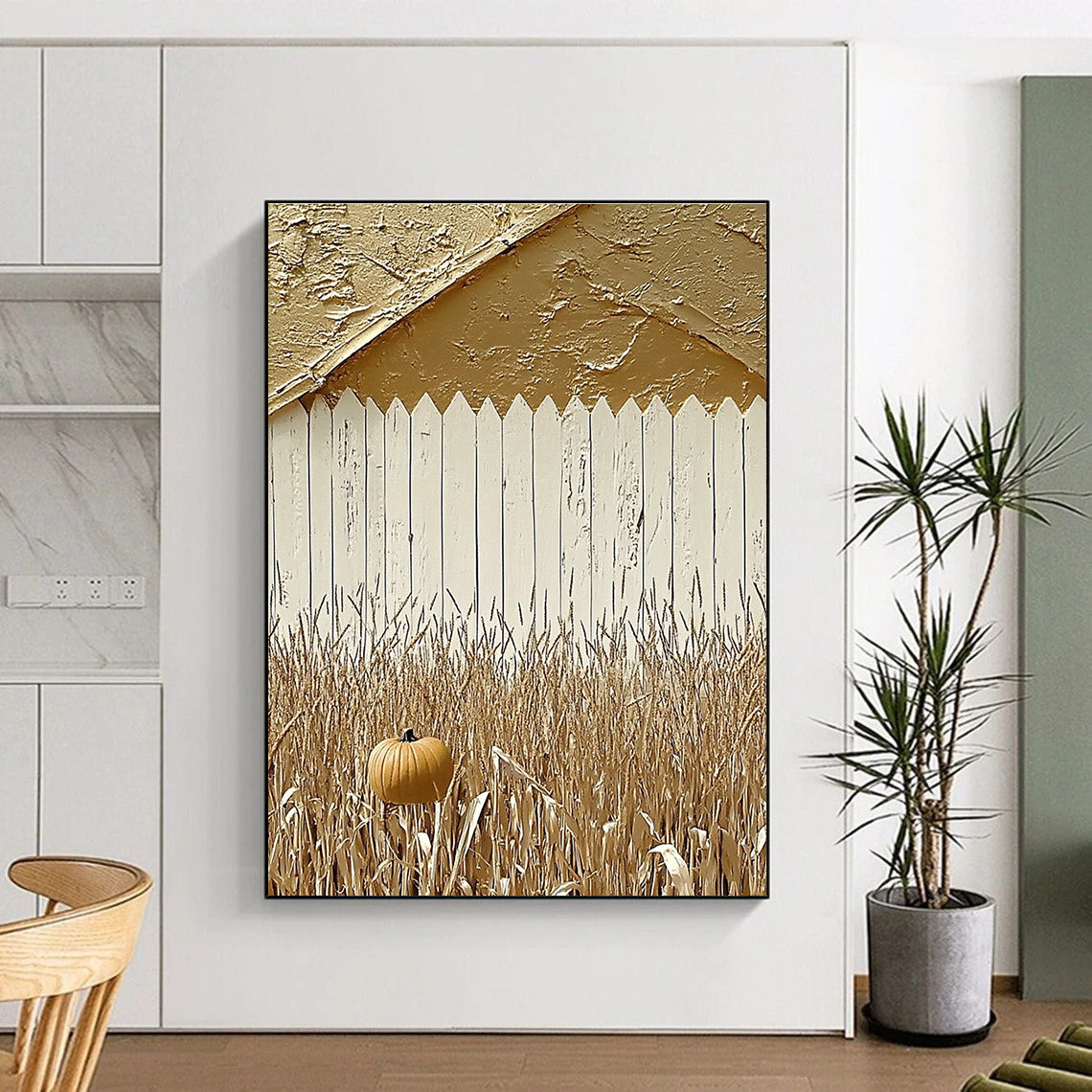 Autumn Pumpkin Field for Farmhouse Kitchen & Rustic Café STSC890