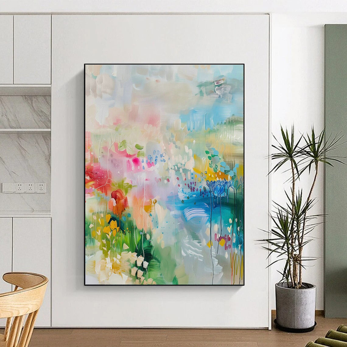 Colorful Floral Abstract Art for Home Garden Room & Art - Centric Café DLZ2089