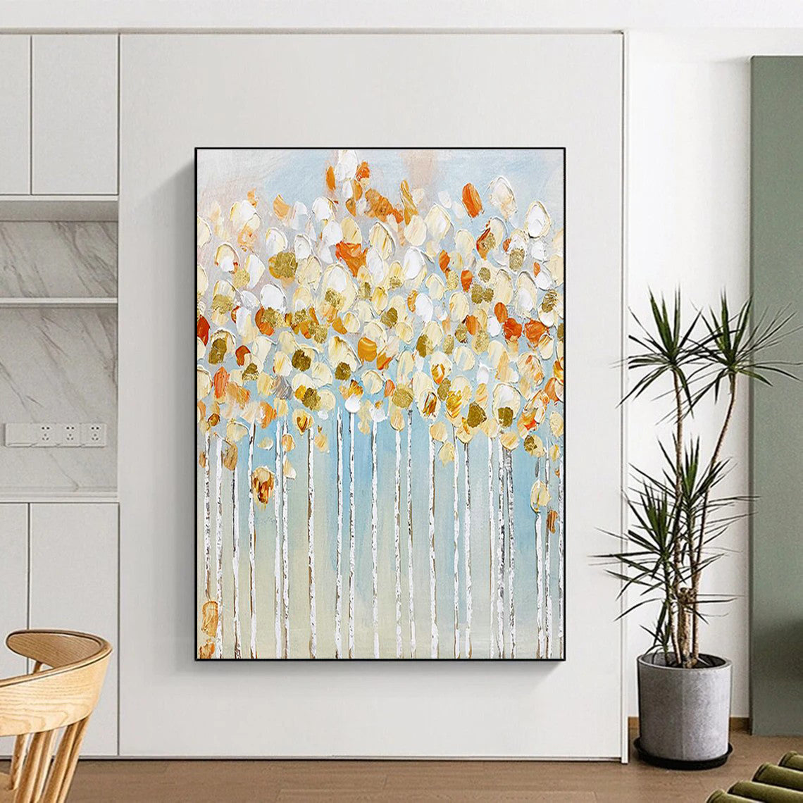 Textured Floral Tree Art for Bohemian - Style Bedroom & Nature - Loving Café DLZ2141