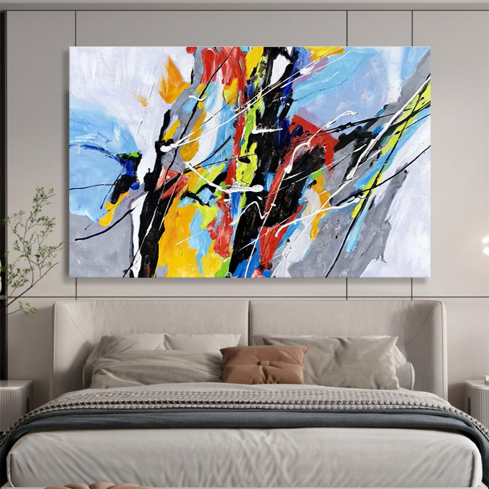 Colorful Line Abstract Art for Art Gallery Entrances DLZ2549