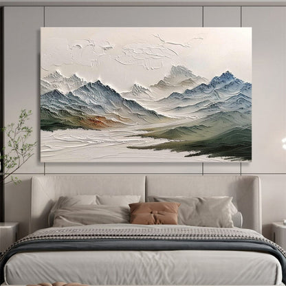 Colorful Mountain Relief Art for Eclectic Home Office DLZ2846