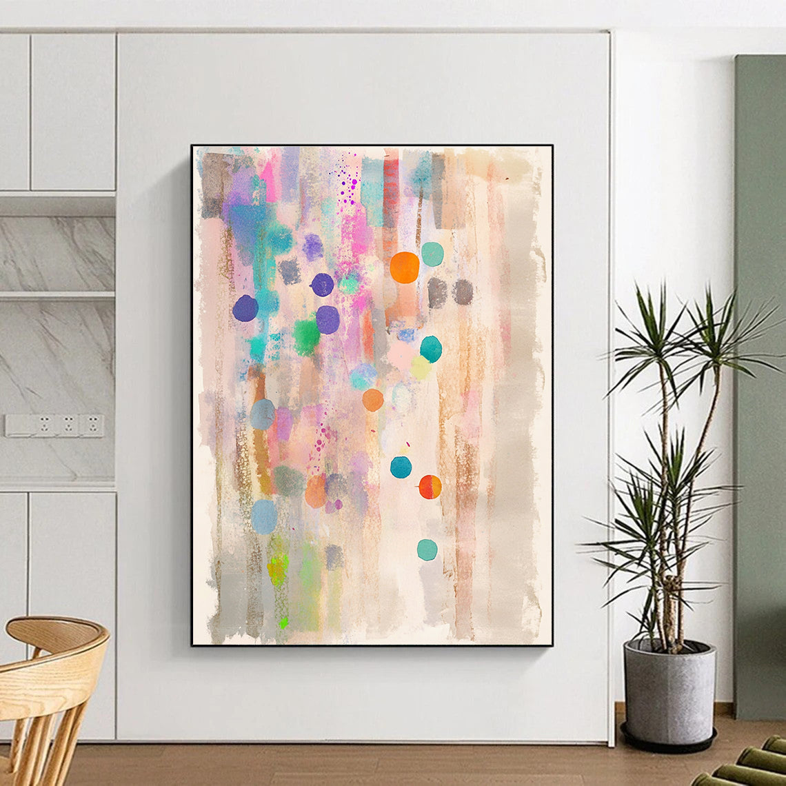 Colorful Dots and Splashes for Playful Children’s Room & Abstract Art Gallery STSC988