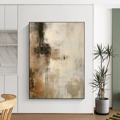 Brown - Gray Abstract Art for Living Room & Office DLZ0383