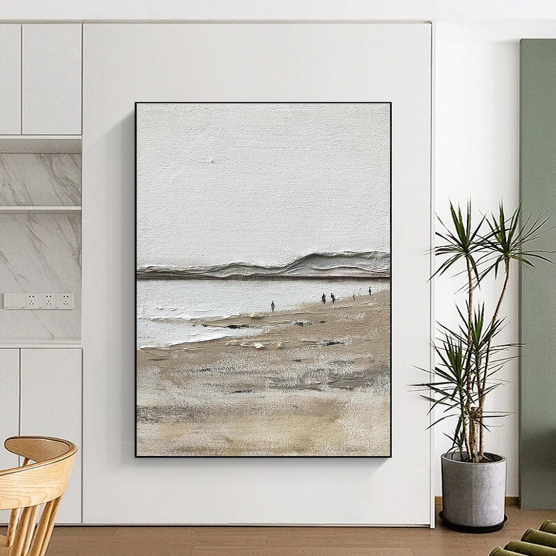 Beach Scene Abstract Art for Coastal Home & Beachfront Restaurant DLZ2374