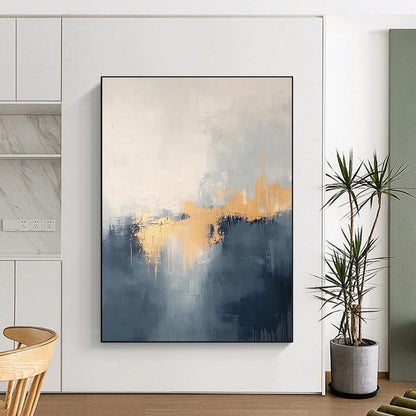 Gold - Accent Abstract Landscape Art for Bedroom & Luxury Hotel STSC731