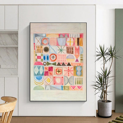 Geometric Pattern Art for Modern Office Breakout Spaces DLZ0140