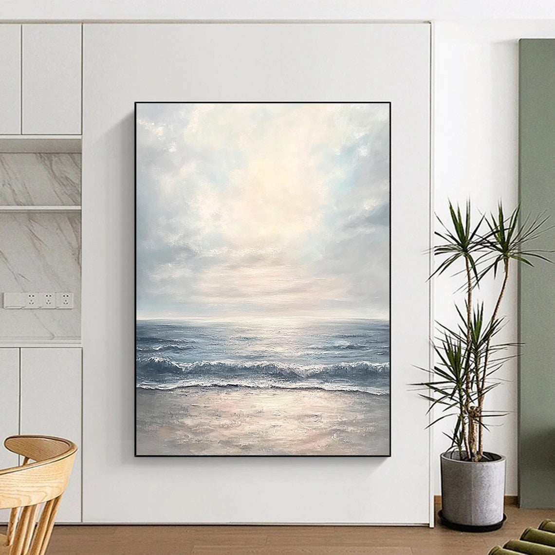 Calm Sea at Dawn for Minimalist Bedroom & Yoga Studio STSC1177