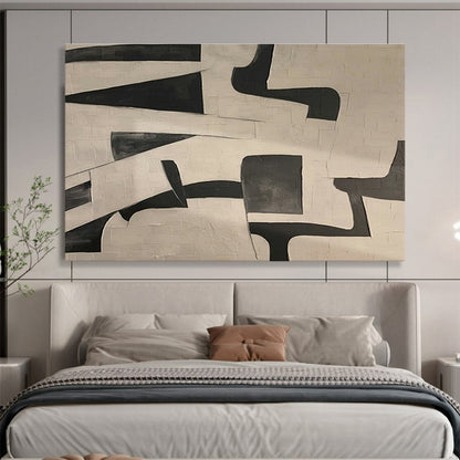 Black - White Geometric Abstract for Contemporary Offices DLZ2469