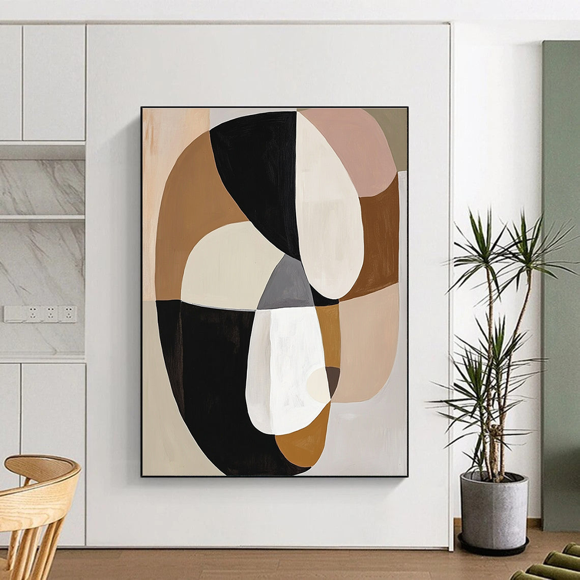 Geometric Neutral Shapes for Scandinavian - Style Home & Minimalist Office STSC740