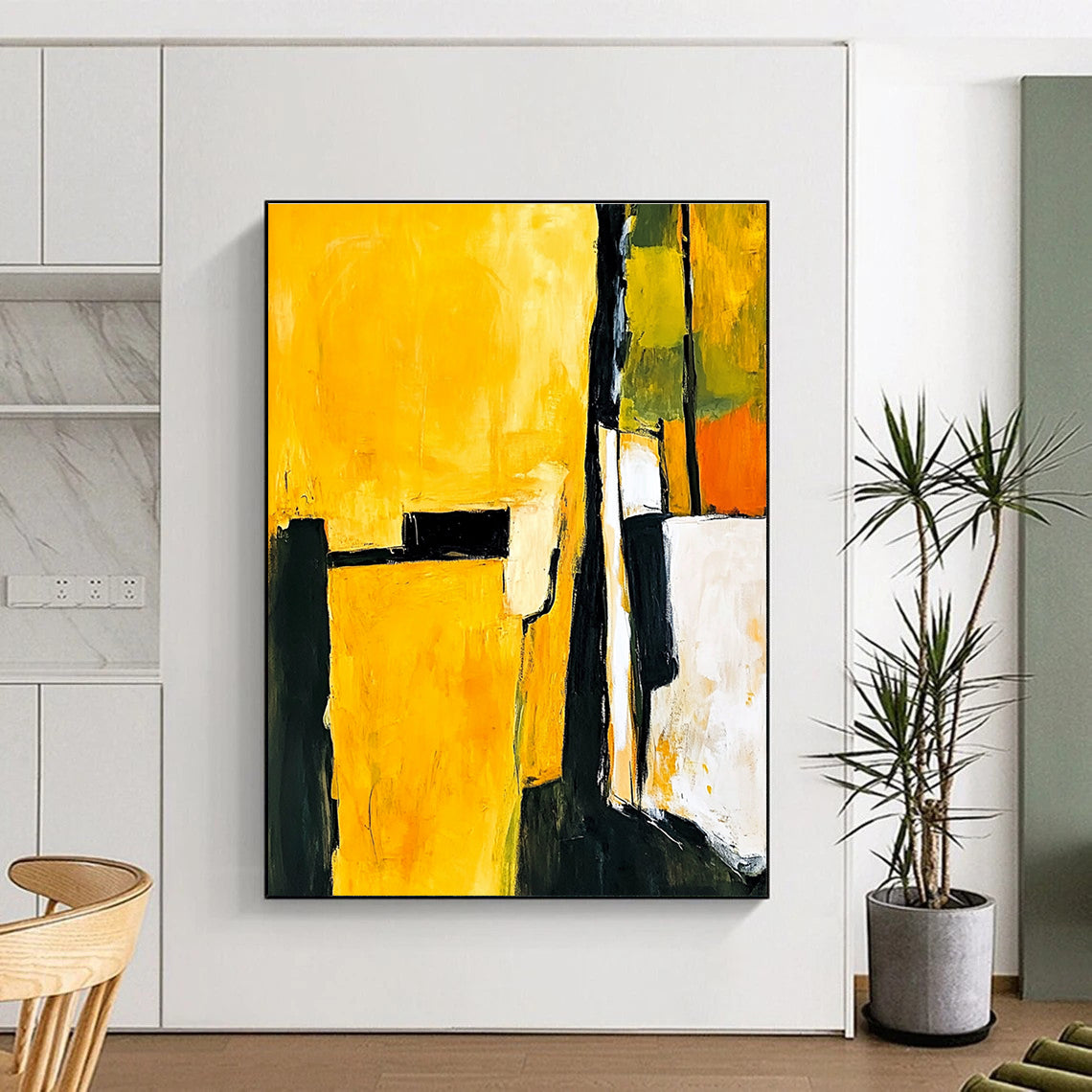 Bold Yellow & Black Art for Kitchen & Sunroom STSC718