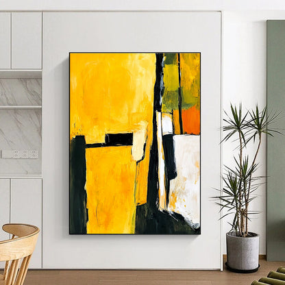 Bold Yellow & Black Art for Kitchen & Sunroom STSC718