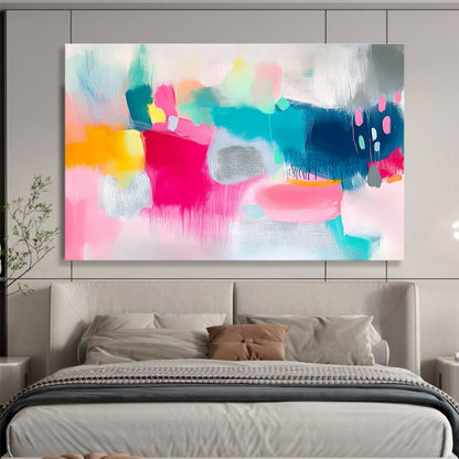 Bright Color Block Abstract Art for Creative Studio & Trendy Retail Store SC215