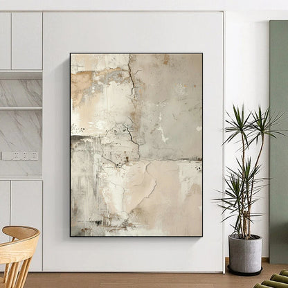 Gray - White - Brown Abstract Art for Industrial Home & Art Gallery DLZ1258