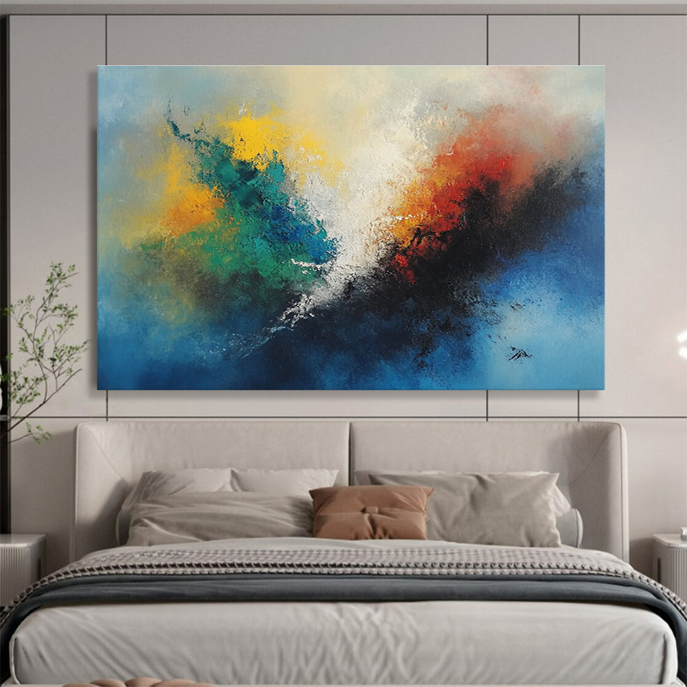Vivid Color Clash Abstract Art for Modern Art Gallery & Creative Studio SC323