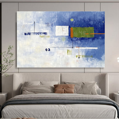 Blue - Toned Abstract Art for Creative Workshop & Nautical - Themed Restaurant SC493