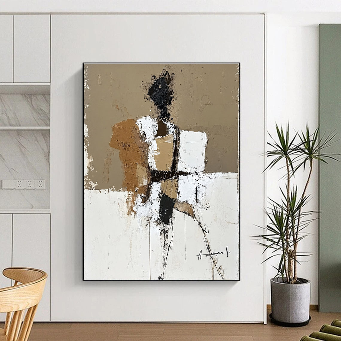 Abstract Figure with Boxes for Bohemian - Style Home & Art Gallery Café STSC388