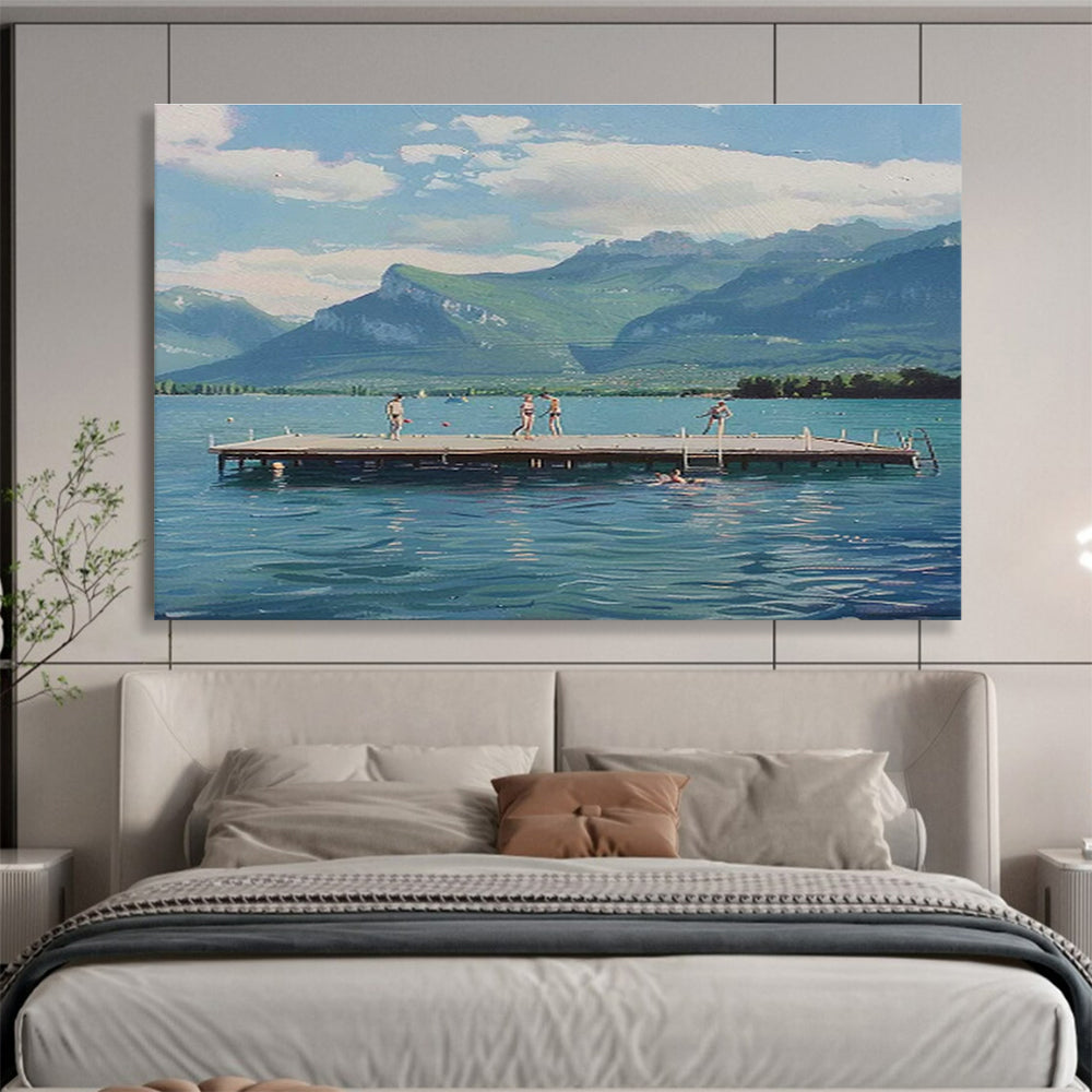 Lakeside Figure Realistic Art for Nature - Loving Dining Rooms DLZ2477